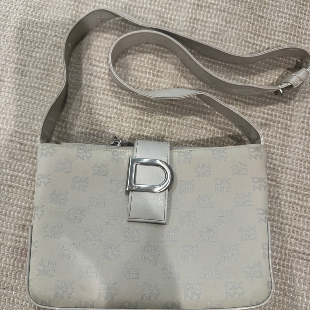 DKNY Cream Crossbody Bag with Adjustable Strap